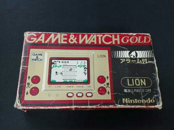動作確認済み】GAME & WATCH GOLD LION (アラーム付) 動作確認済