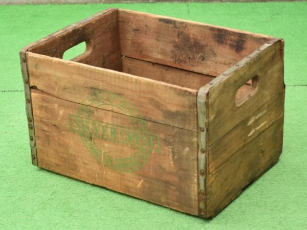 木箱 VINTAGE – RUSH ANTIQUE WOOD CRATE WOODEN BOX 収納 木製 大きい