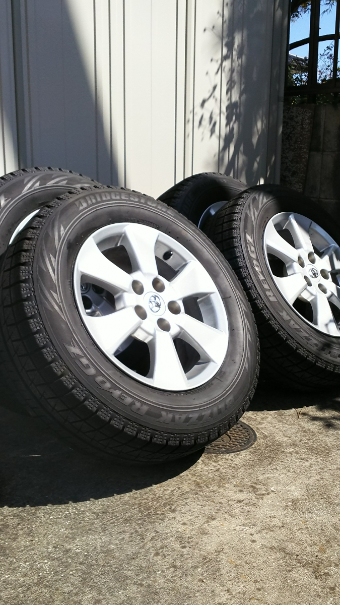 美品！バリ溝！送料無料！ブリヂストン ブリザックGZ ☆15年製造☆215/65R16 98Q アル、ヴェル純正ホイール付き