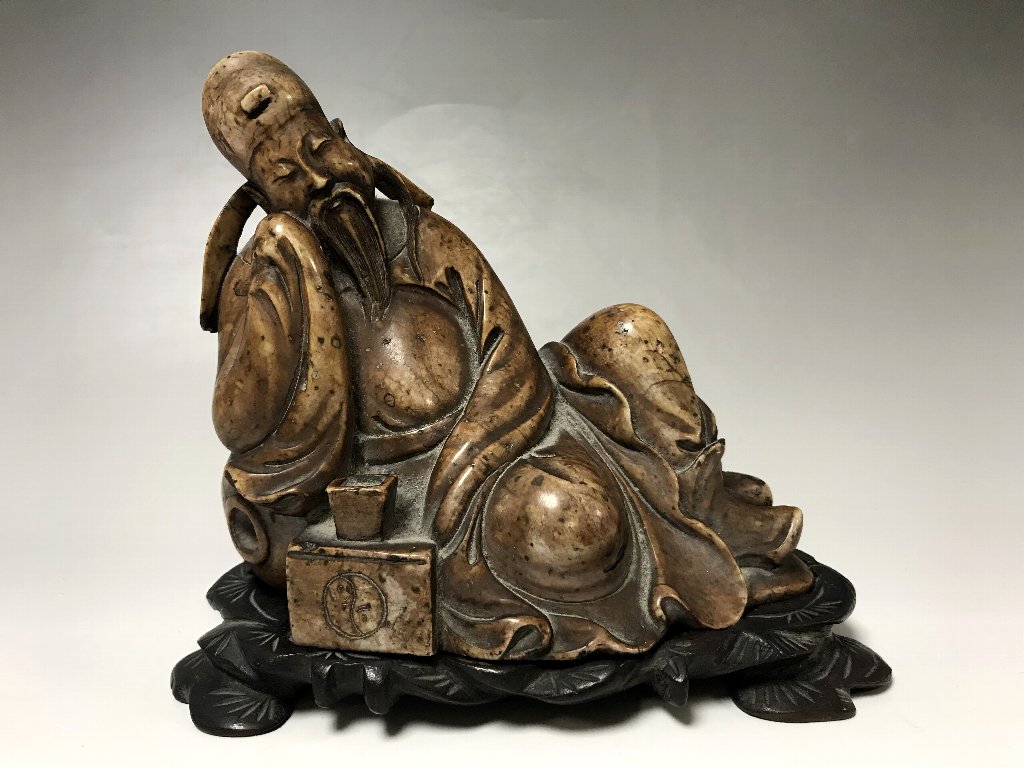 獅子 置物 唐物 時代物 古 ONE'S朝鮮古美術 石彫 狛犬 極上