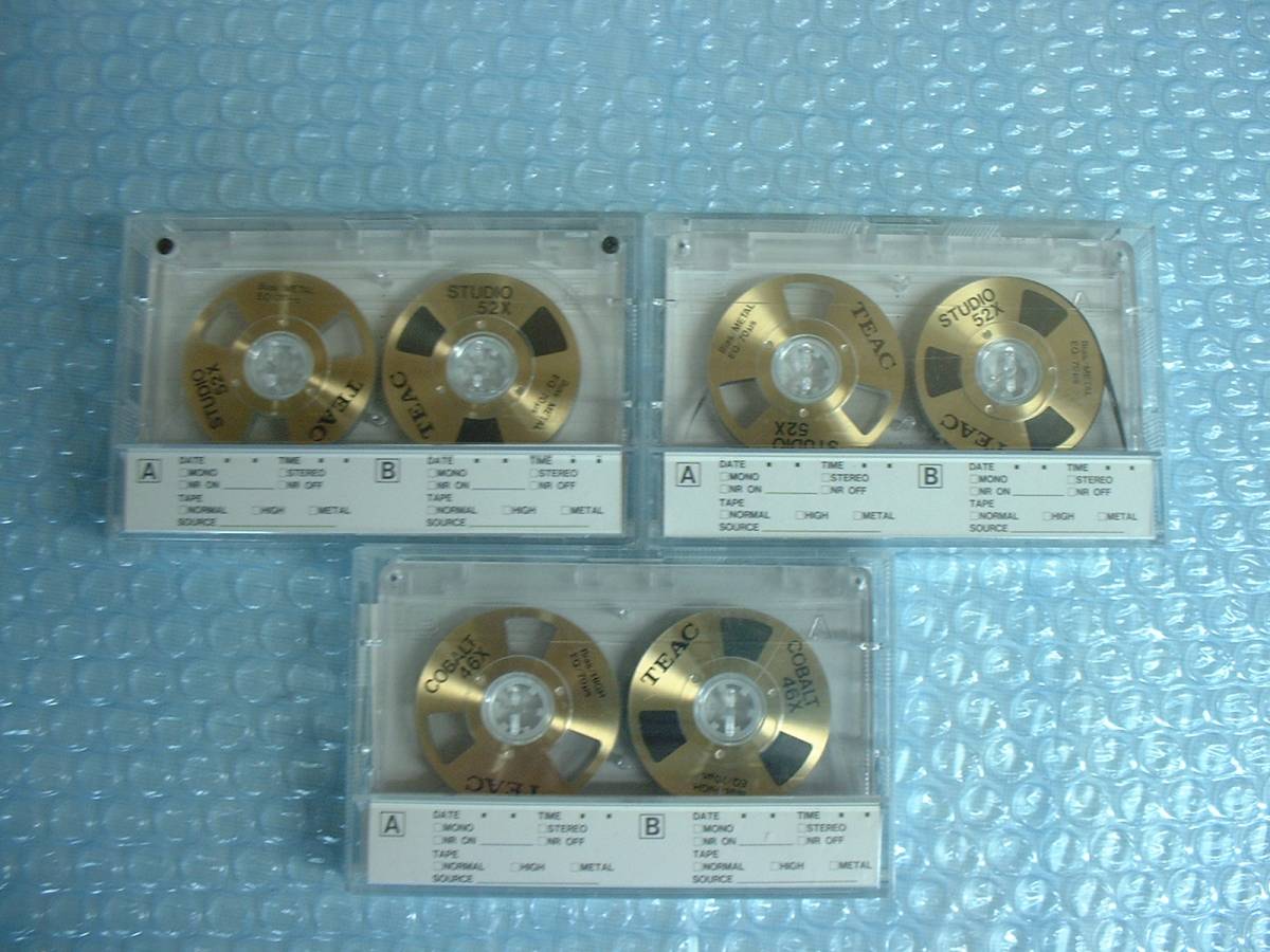 TEAC STUDIO 52X COBALT 46X オープンリール風 カセットテープ 3本