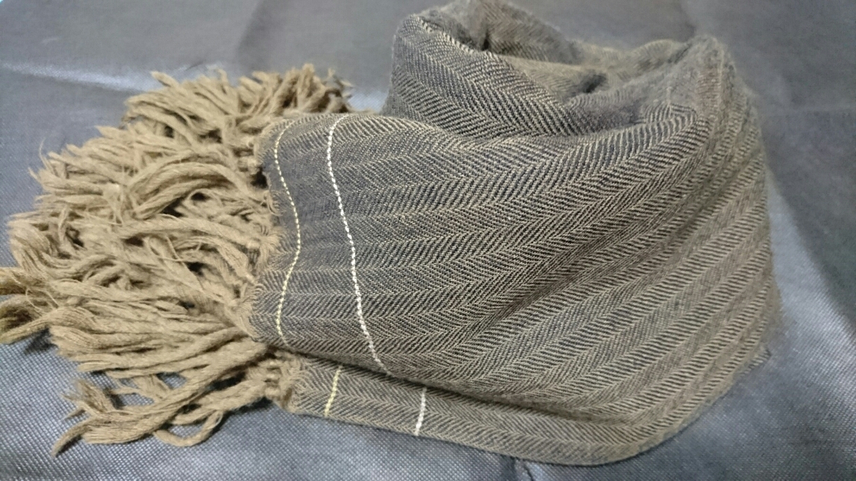 【極美品】Honor gathering / mix fine wool herrigbone big stole オナーギャザリング 大判ストール yaeca comoli kolor sunsea auralee