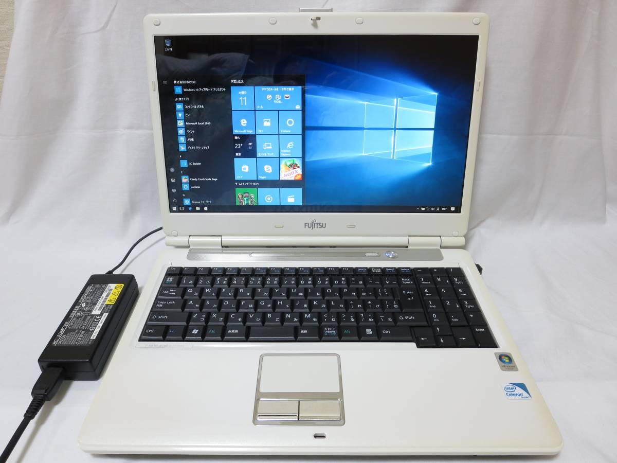 ■Windows10/富士通/NFD40/160GB/2GB/Office/無線Wi-Fi/DVDスーパーマルチ/人気の白色/ウイルス対策済■