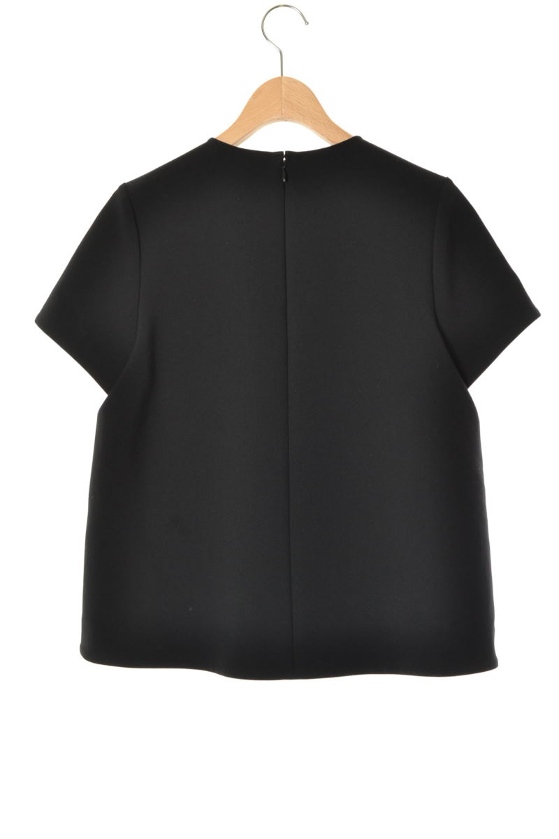 YOKO CHAN ジョーゼット カットソー 38 ブラック ヨーコチャン