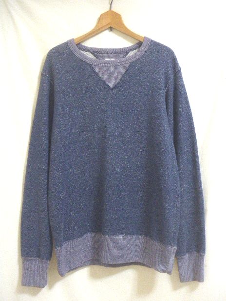 ★美品　CORONA コロナ　霜降りネイビー 両V クルーネックスウェット M 日本製