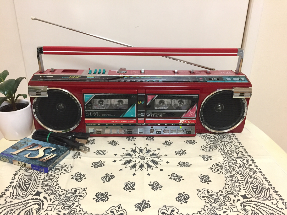 TOSHIBA 東芝 RT-SW9 ステレオラジオカセットレコーダー ラジカセ 赤