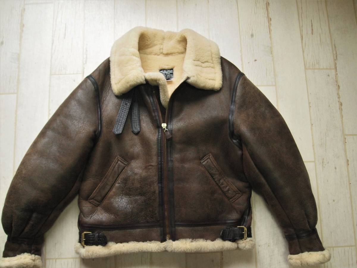 希少 限定バックプリント AVIREX B-3 ムートンジャケット SWEET PEA 42 