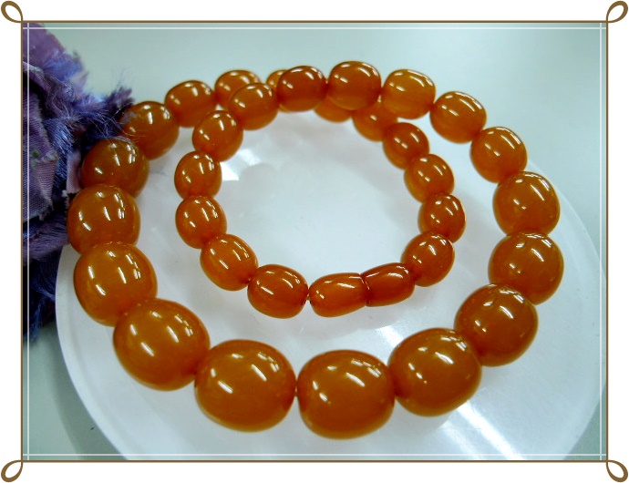 ◆アンバー琥珀 コハクネックレス◆ハP6000◆