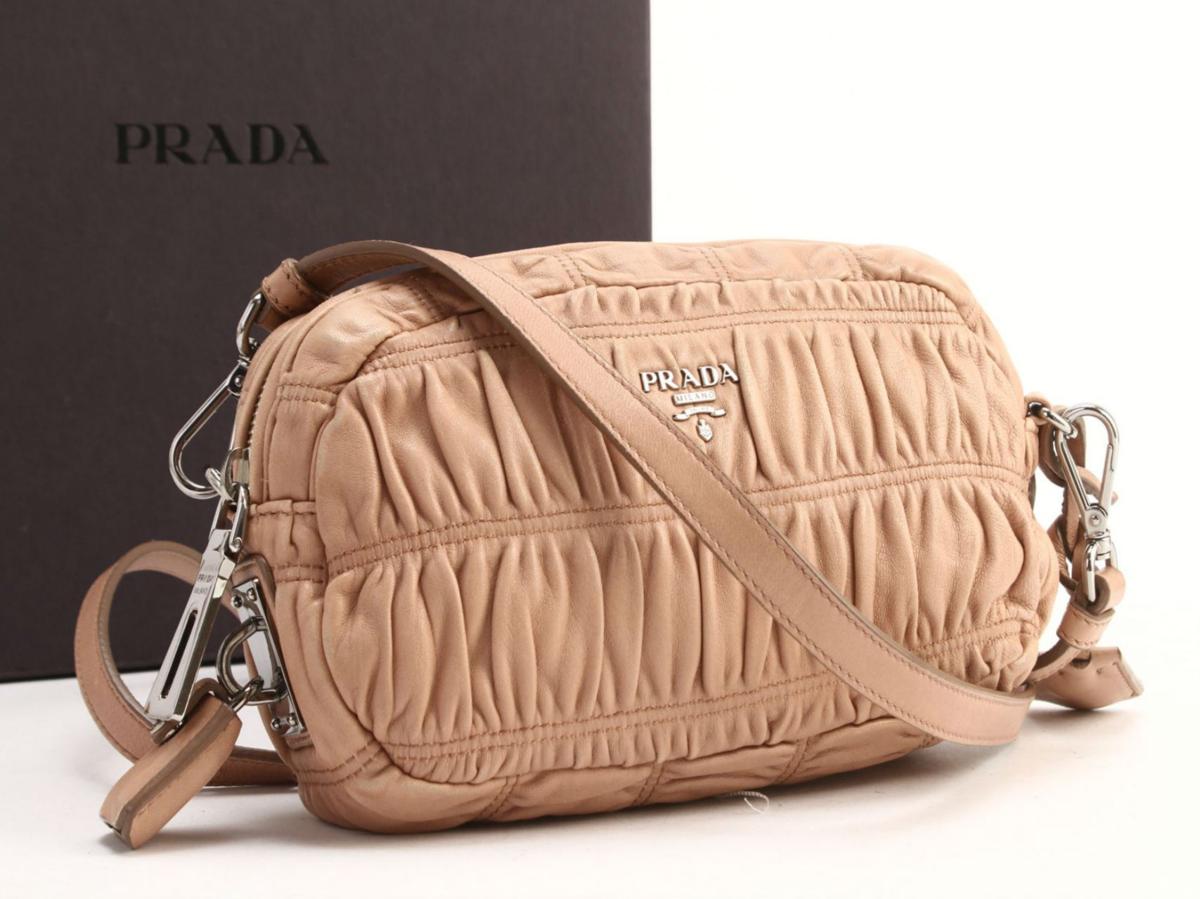 プラダ PRADA 斜め掛け ショルダーバッグ 1円 メッシュ ショルダー 