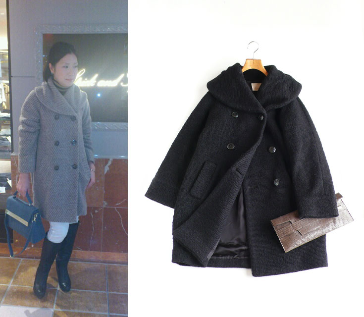□スピック&スパン Spick and Span *ウールダッフルコート*フード付き