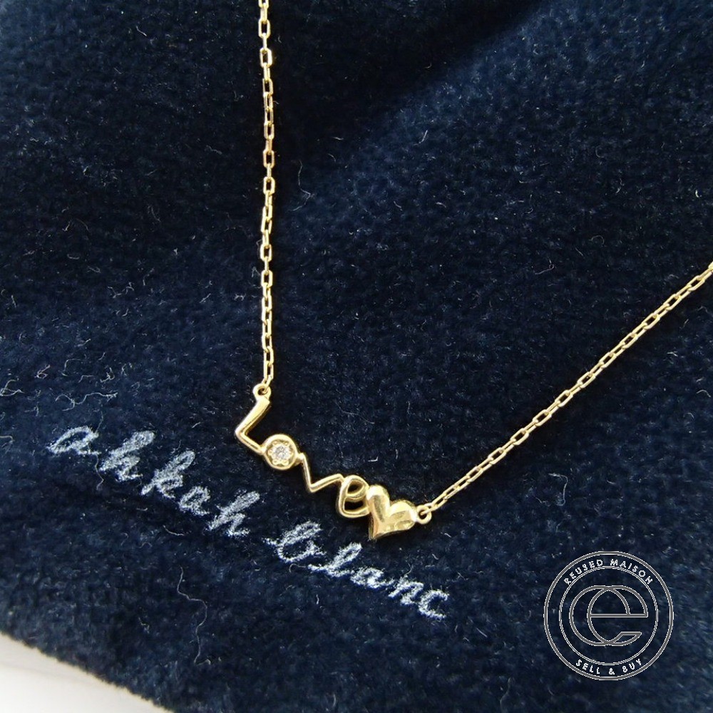 AHKAH love　k18ネックレス ◇AHKAH アーカー サマーバレンタイン限定 AB-800 LoveLoveラブラブ