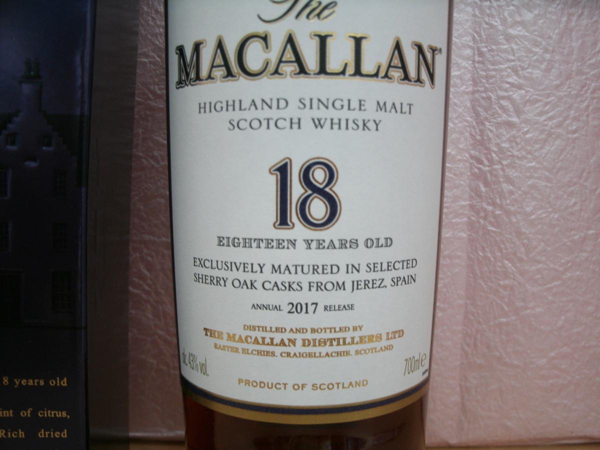 ■シングルモルト■　ザ　マッカラン18年　 700ml　箱入り■2017
