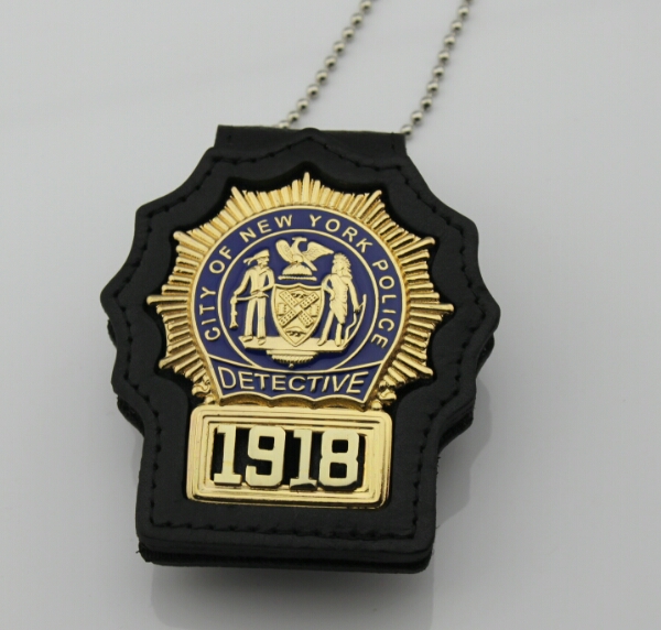アメリカ ポリス police NYPD バッジ 本革ケース 海外 NYPD
