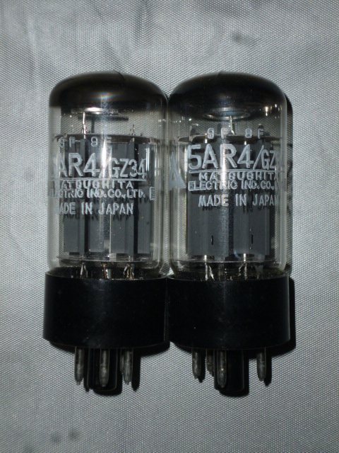 ※ジャンク GT 真空(整流)管5AR4/GZ34：松下2 (同ロット)本※
