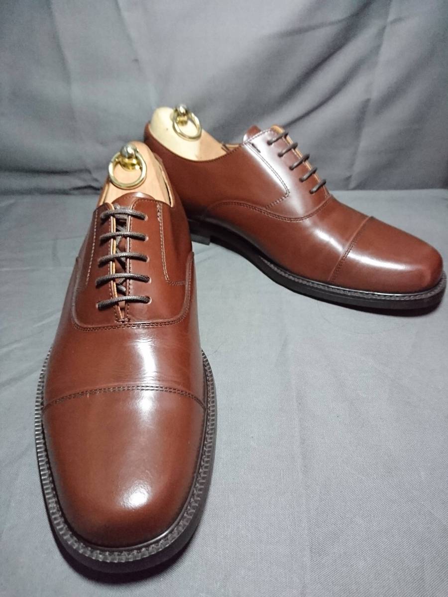 【試着のみ☆1円スタート☆】リーガル　JV62　内羽根式ストレートチップ　ブラウン　25.5㎝EEE　ビジネス【REGAL】