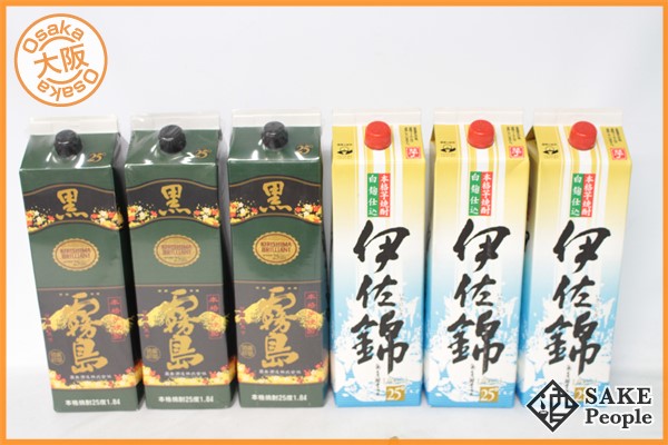 ☆注目! 黒霧島 パック 6本セット 1800ml 25度 本格芋焼酎 霧島酒造 Y6 BD