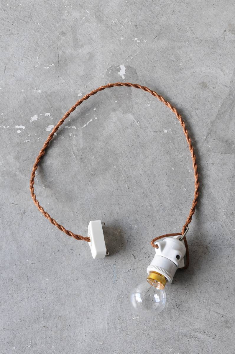 フランス アンティーク 陶器 磁器 ランプ ライト 照明 ペンダント ソケット 吊り下げイギリス 仏 B