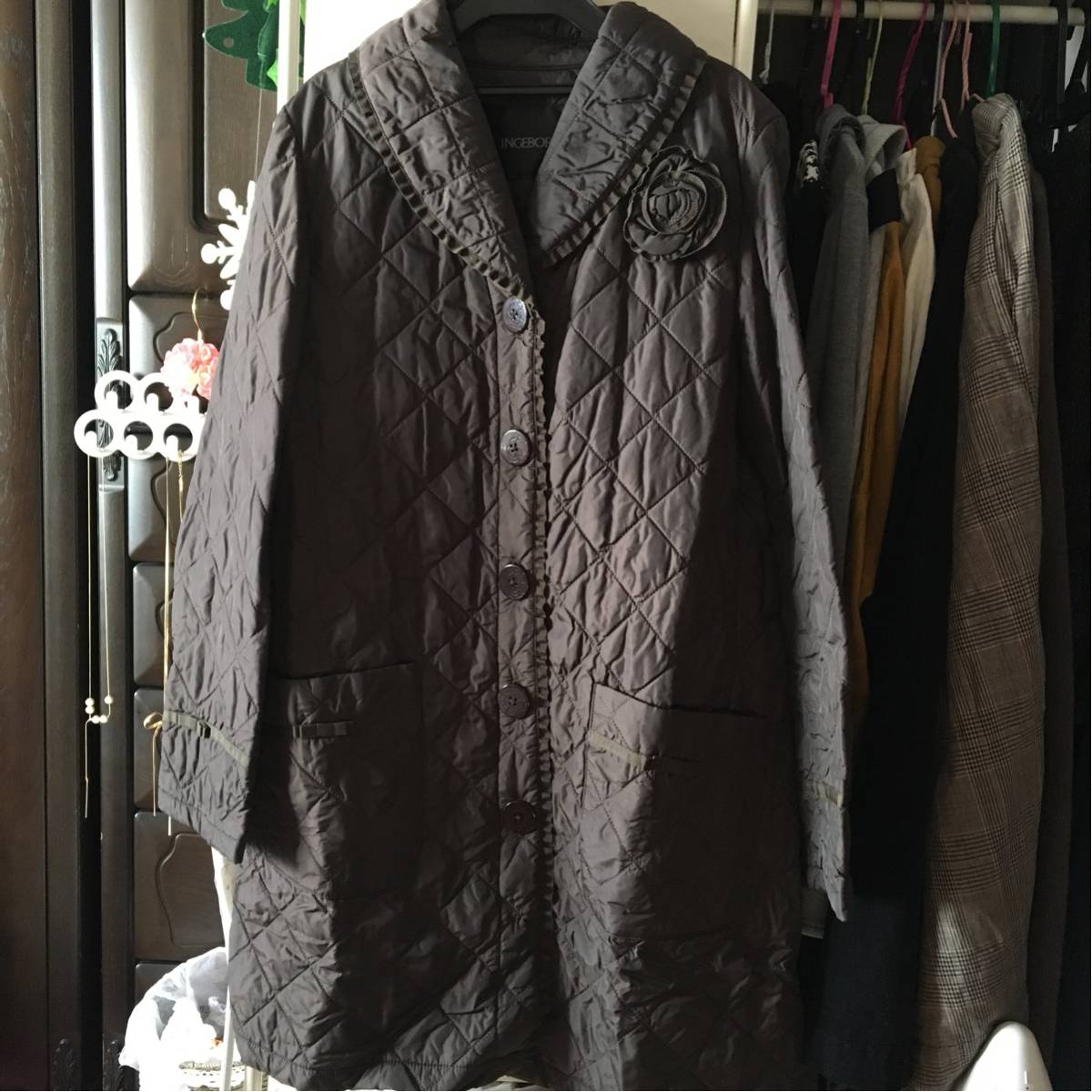 インゲボルグ☆中綿 キルティング 花モチーフコート☆ピンクハウス