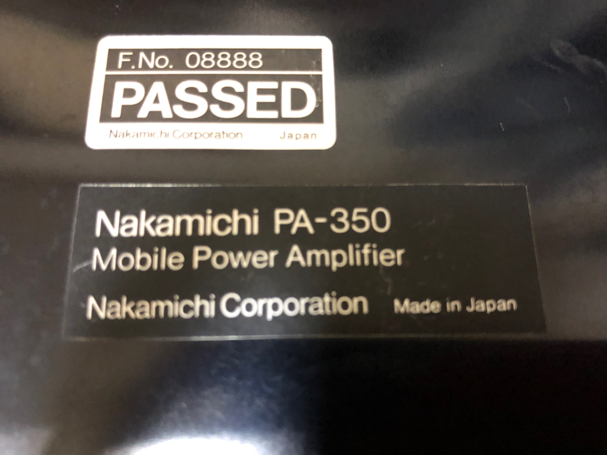 激安スタート ナカミチ nakamichi パワーアンプ PA-350 4ch 名機 希少