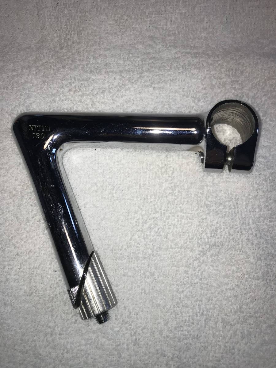 美品 NITTO 日東 65度 130mm 鉄 クロモリステム NJS 競輪 日東 NJ-PRO