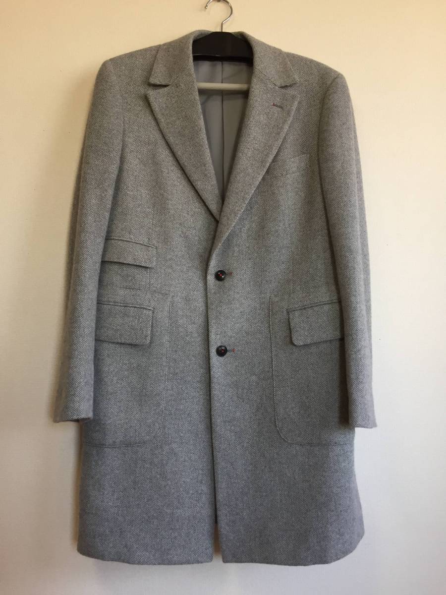 未使用品★D/him ダブルスタンダード メンズチェスターコート48 PONTETORTO