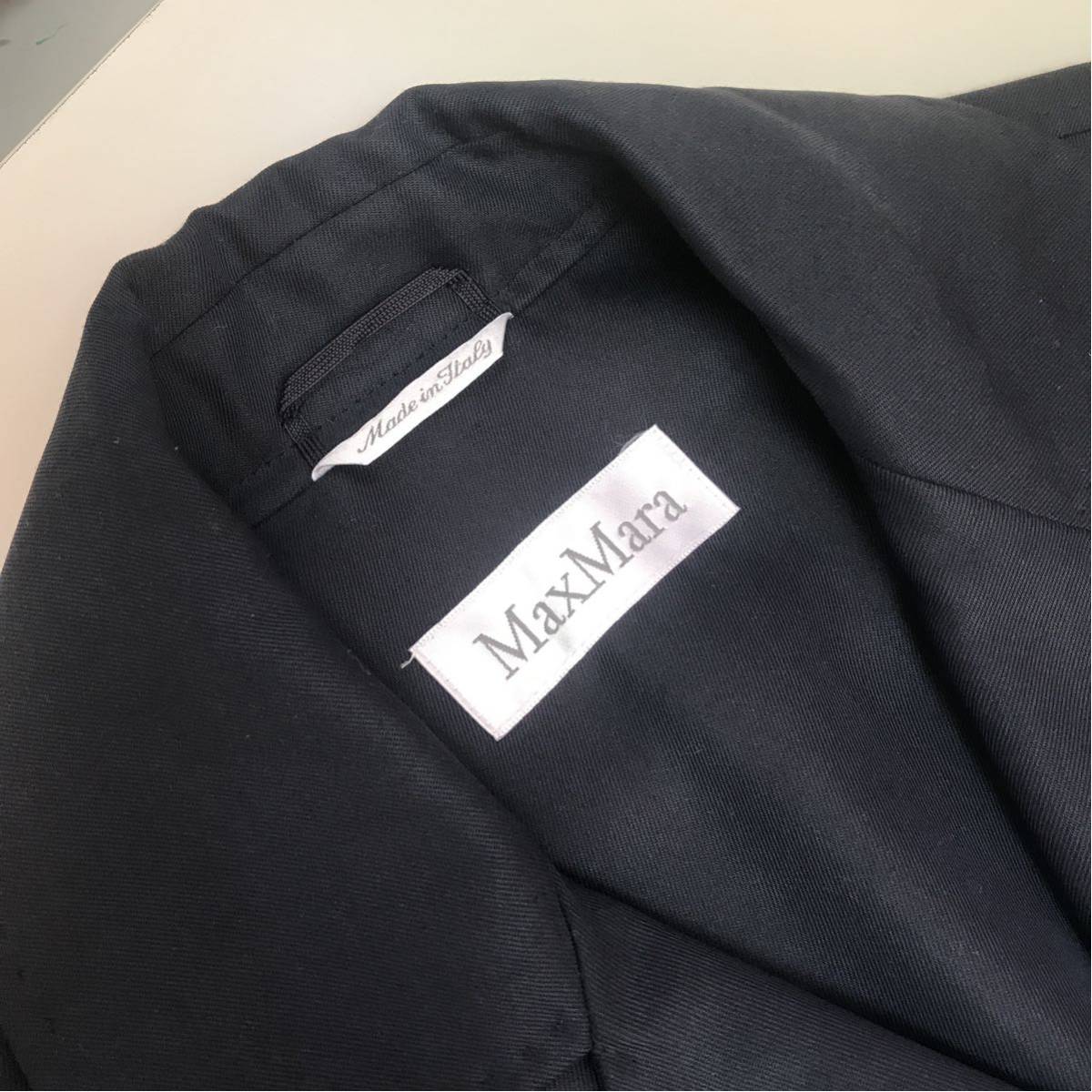 送料700円！MAX MARA(マックスマーラ)濃紺ガウンコート お受験にも〇 