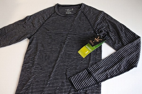 ★ ibex アイベックス Woolies 1 Crew ウーリーズ クルー ストライプ / Mサイズ / BlackGrey ★ メリノウール カナダ製