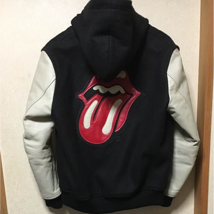 JACKROSE VINTAGE × Rolling Stones 袖革フード付スタジャン