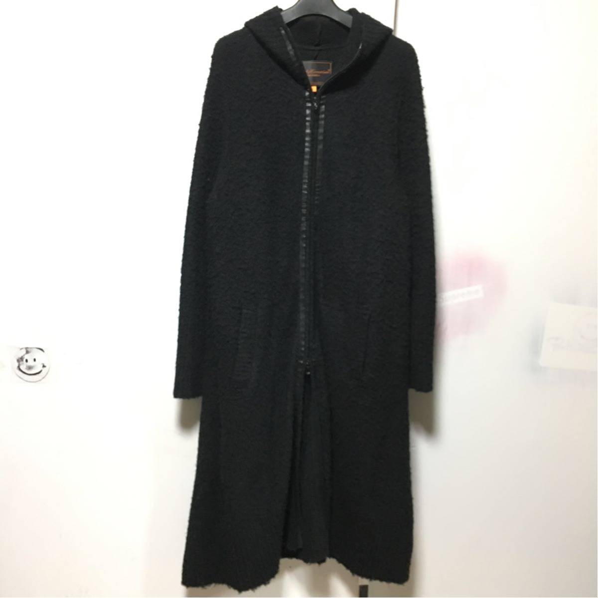 undercover/06AW/ロングニット パーカー/コート/black/guru guru/but beautiful/アンダーカバー ニット