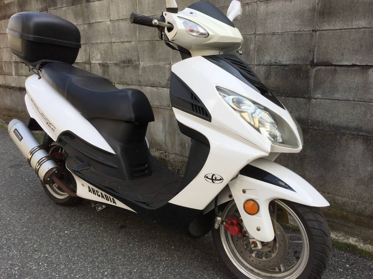 鍵付 Eg実働 ジャクシン Jaxin ファルコン１２５ リアボックス付 オートバイ車体 売買されたオークション情報 Yahooの商品情報をアーカイブ公開 オークファン Aucfan Com