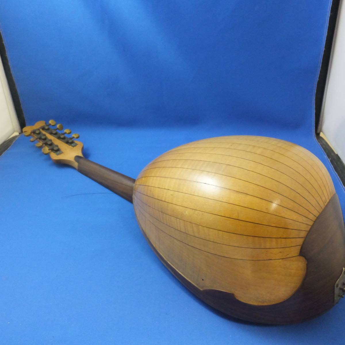 ★マンドリン 古い ケース付き ※本体・ケース共古く状態悪いです 詳細不明 レトロ 楽器 ＊長さ62.5cm　ms1712-7-19★_5