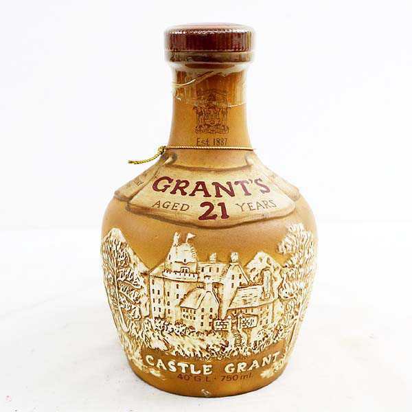 陶器 ☆古酒 GRANT'S（グランツ）21年 重量1240g G7L0136 - グランツ