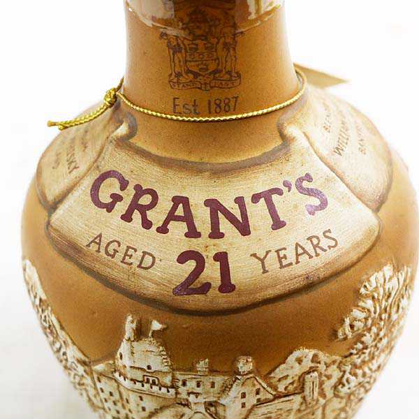 陶器 ☆古酒 GRANT'S（グランツ）21年 重量1240g G7L0136 - グランツ
