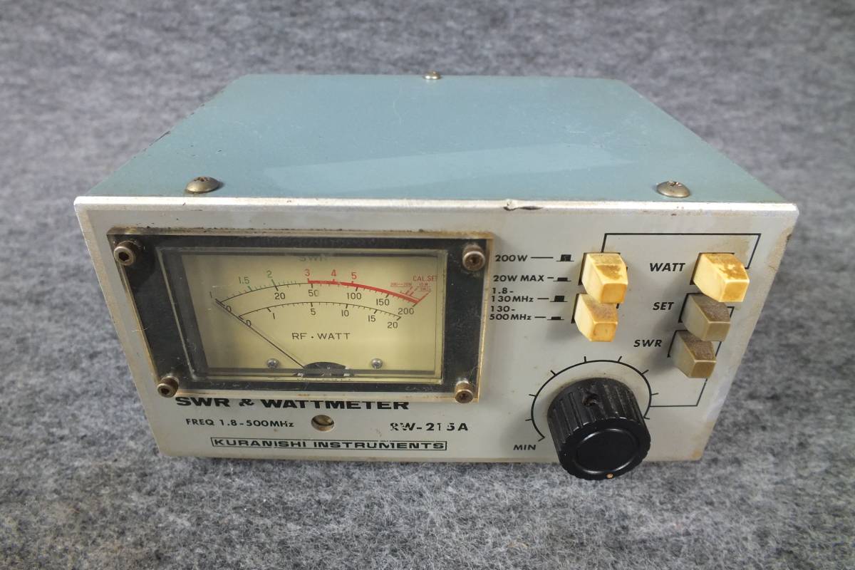 クラニシ☆KURANISHI RW-215A 通過型電力計 SWR計 1.8～500MHz 中古現状品