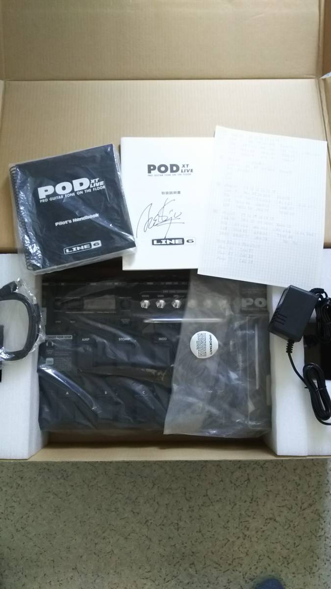 LINE6 POD XT LIVE 新古品 聖飢魔II エース清水 直筆サイン入り 純正