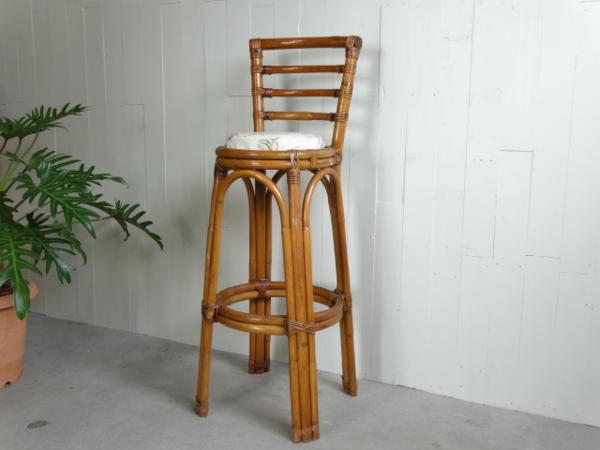 ★値下げ交渉あり！アメリカ　アンティーク　ラタンチェア　＃1　籐椅子　ハイチェア　ハワイアン　ヴィンテージ