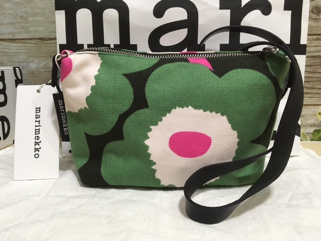 新品*マリメッコ＊ウニッコ*ショルダーバッグ*ポシェット*グリーン 