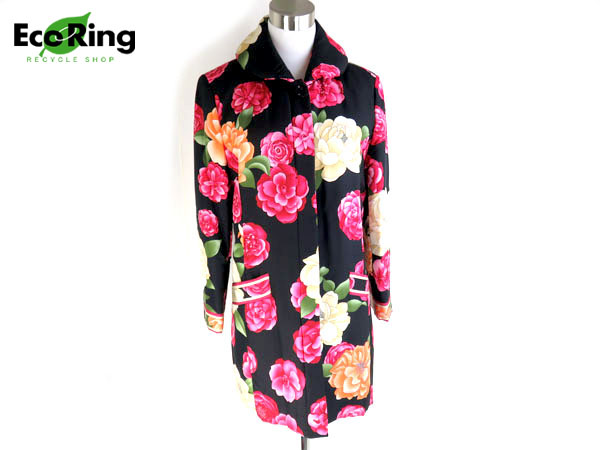 ◇ 超美品 LEONARD レオナール 薔薇 ダウンジャケット コート 11R CY048