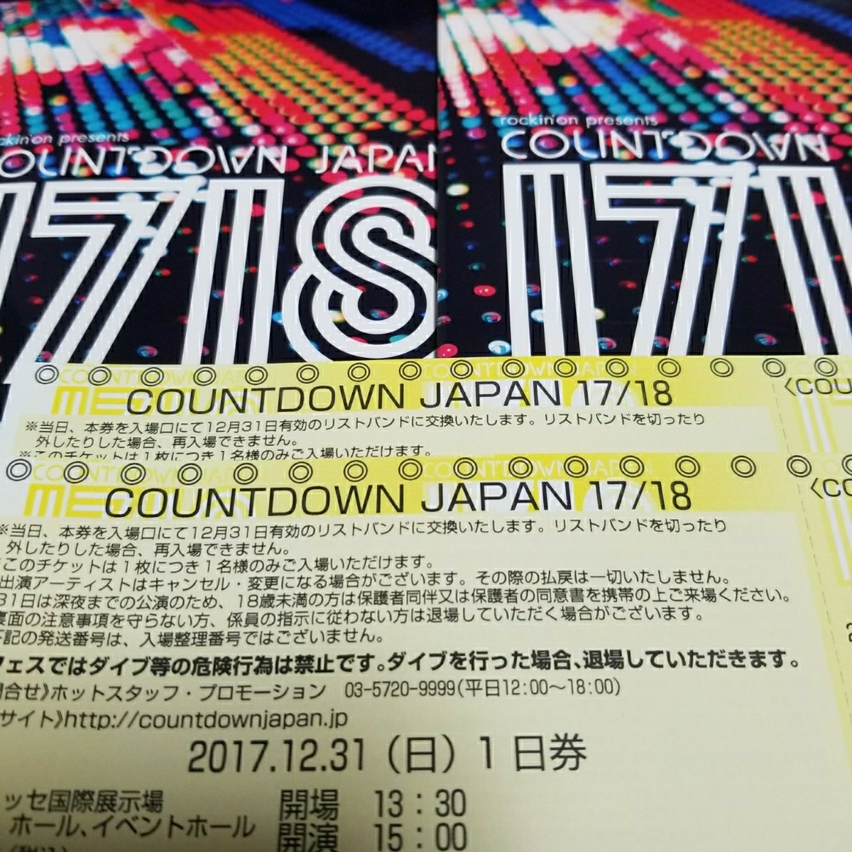 送料無料◇12/31・1日券1～2枚◇COUNTDOWN JAPAN カウントダウンジャパン