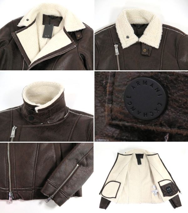 ARMANIEXCHANGE A|Xアルマーニエクスチェンジ 裏ボア ダブルジップ 