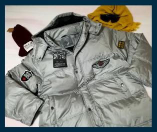 【ワッペン×3】ウォームダウンCoat暖か～★ベンチコート★膝までロング丈☆