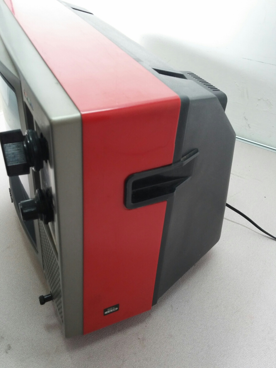 1978年製■昭和レトロ■SHARP ブラウン管テレビ　CT-1405R 赤色 B003 SHARP シャープ ブラウン管テレビ CT-1412A 昭和レトロ 赤