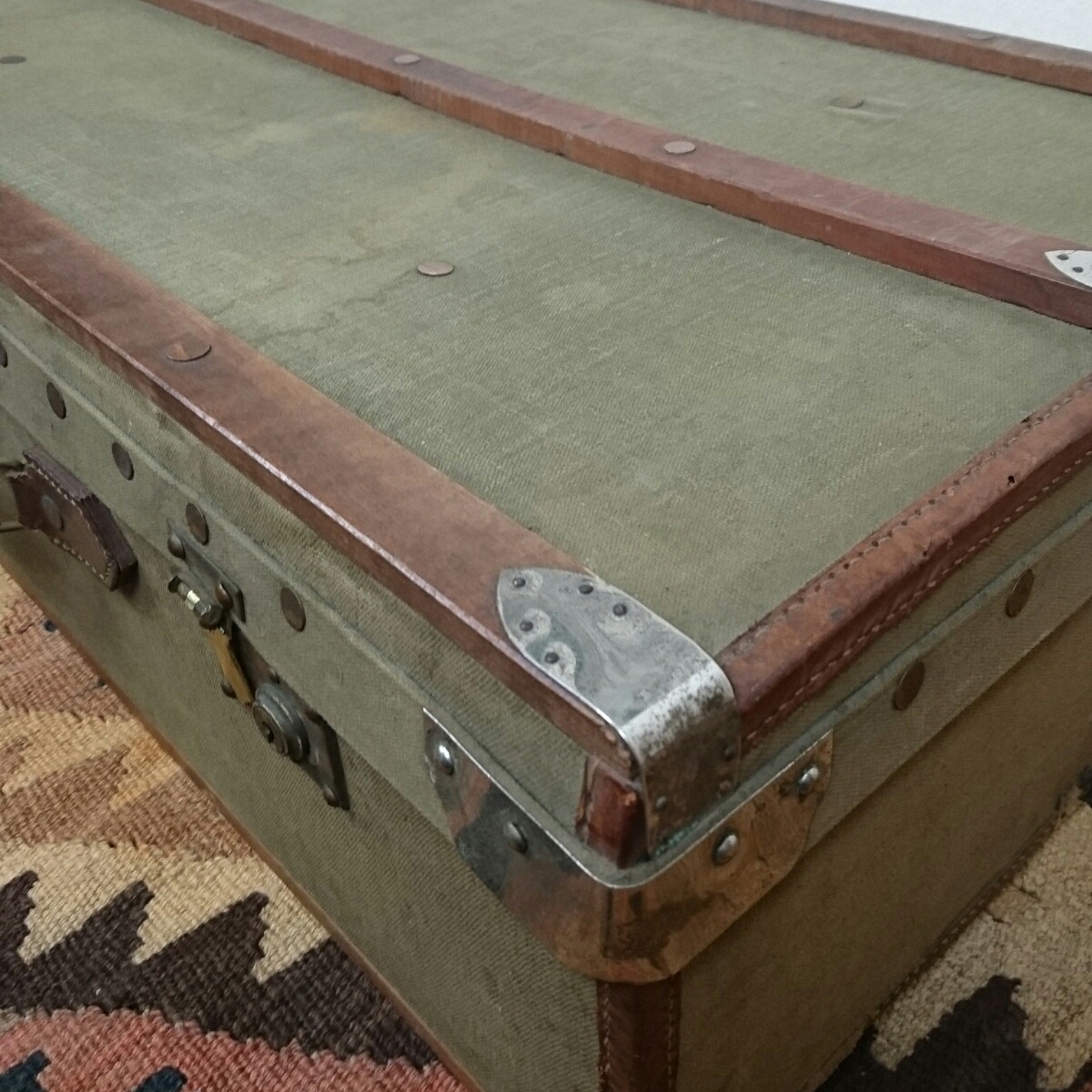 日本陸軍将校 美品 保管収納ケース 当時物 トランクケース ミリタリー