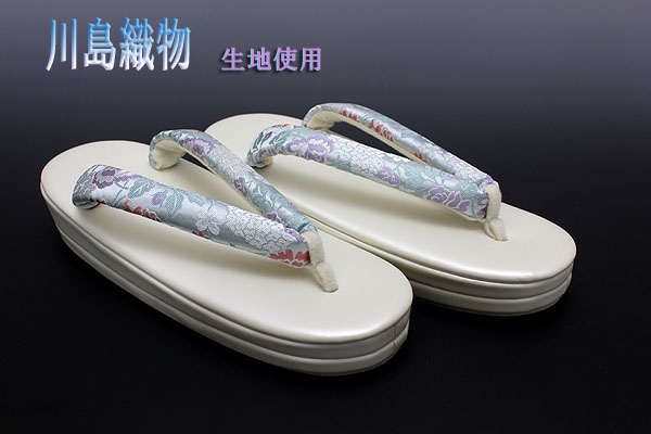 【定番人気，セール】 京都きもの.com ￥１ お洒落 川島織物 生地使用 草履 K-49 白(L寸)｜売買されたオークション情報、yahooの商品情報をアーカイブ公開 - オークファン L寸