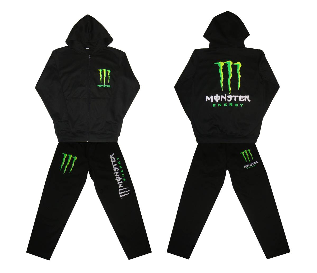 MONSTER ENERGY モンスターエナジー パーカー 上下セット 黒 XXLサイズ 