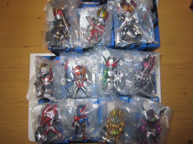 一番くじ　仮面ライダービルドwith平成仮面ライダーD賞平成仮面ライダーデフォルメフィギュア11種　ビルド・エグゼイド他　在庫５セット有