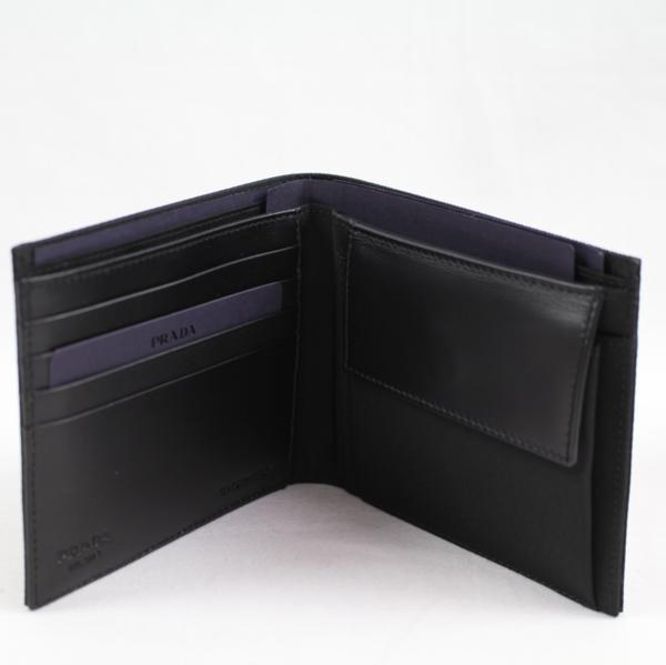 PRADA ナイロン 二つ折り財布 未使用品 プラダ PRADA ナイロン 二つ折り財布 メンズ ブラック ギャラ