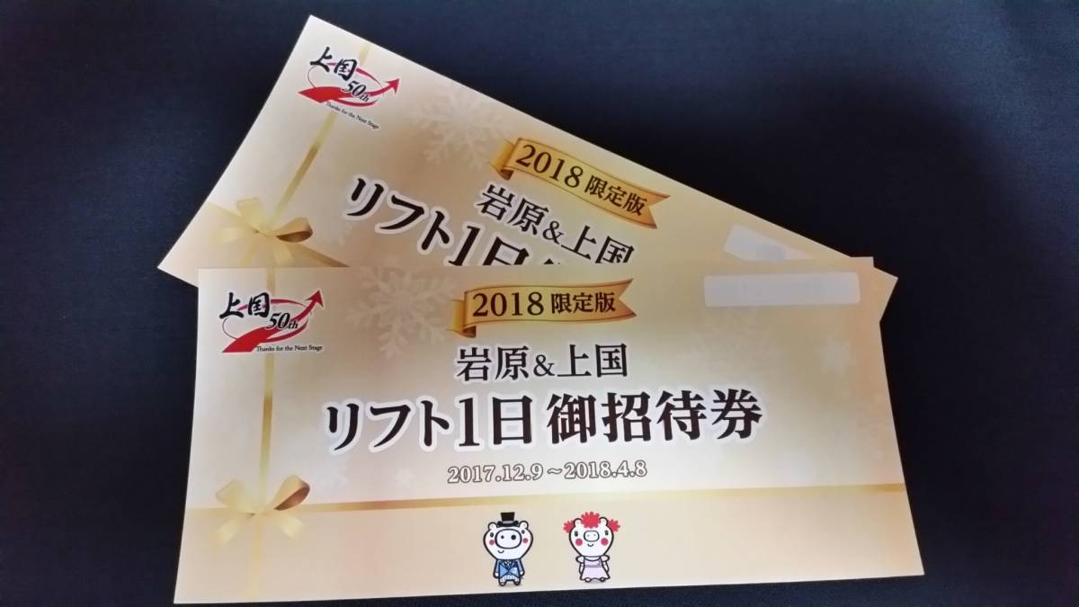 上越国際スキー場&岩原スキー場リフト1日御招待券（ナイター付）