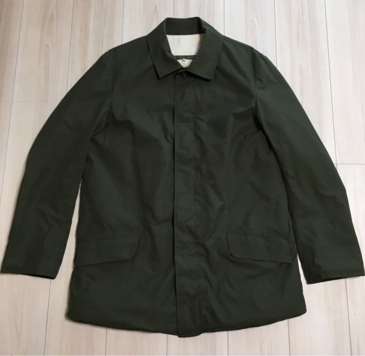 Paul Harnden mans mac coat S オリーブ/ポールハーデンマックコート