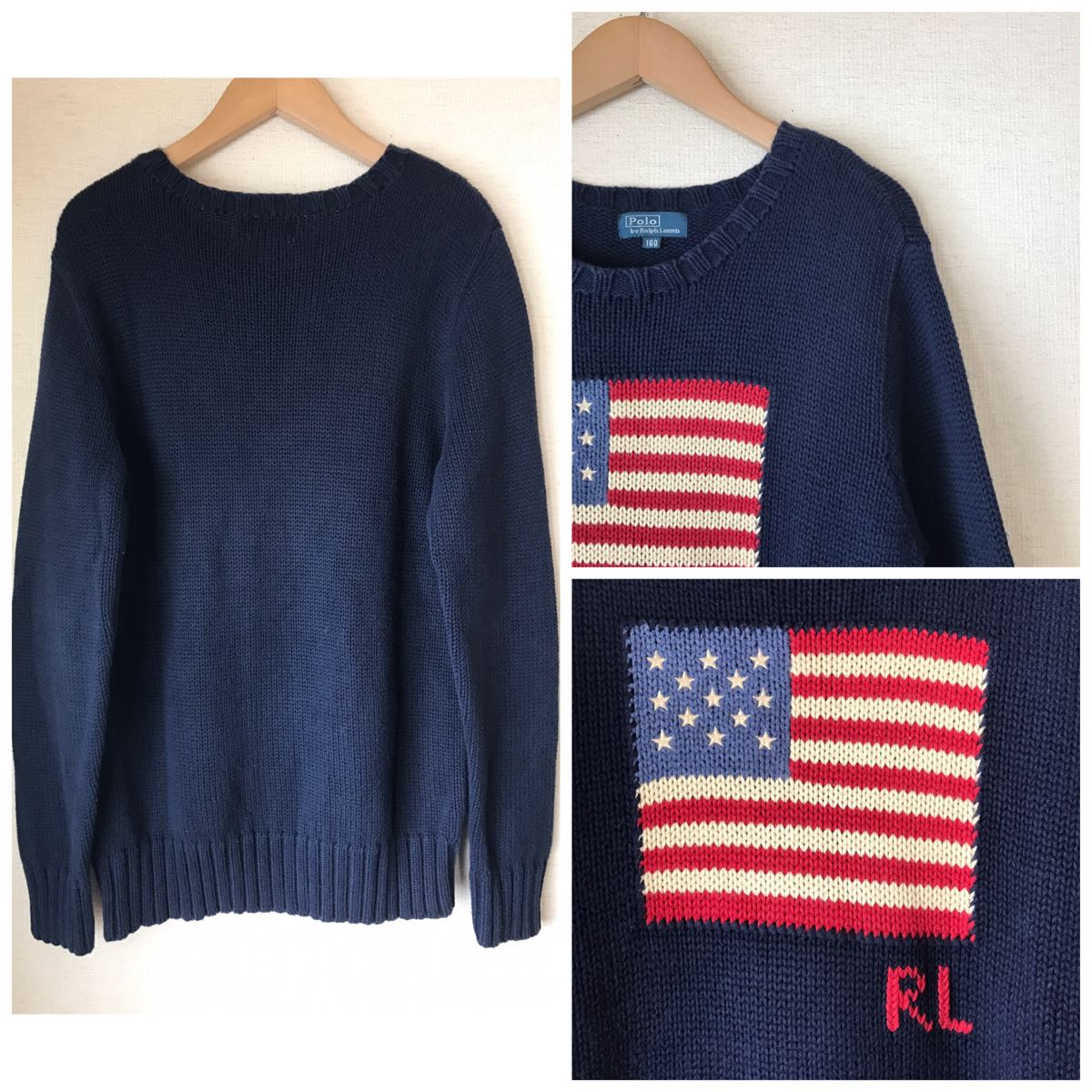 Ralph Lauren ラルフローレン ポロ 星条旗 ニット スウェット 